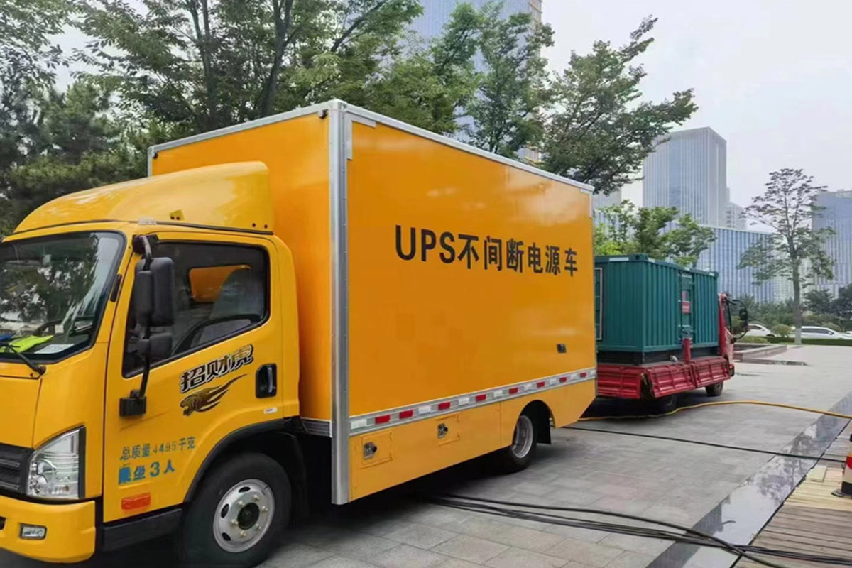 石狮发电机租赁施工现场